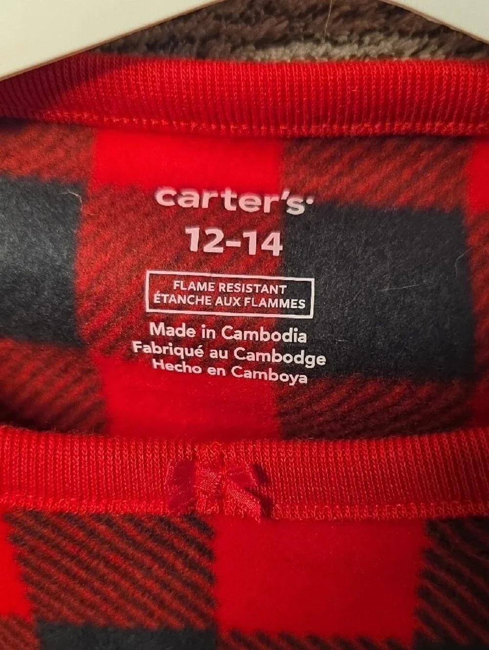 Carter's Red & Black Buffalo Plaid Long-Sleeve PJs